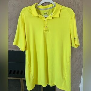 Puma Men’s Performance Golf Polo Shirt – Yellow – Size L